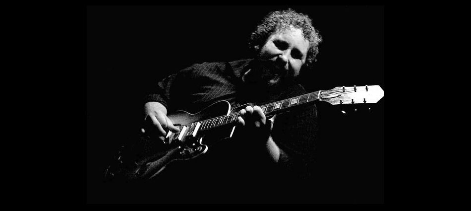 Josh Miller playing slide guitar live